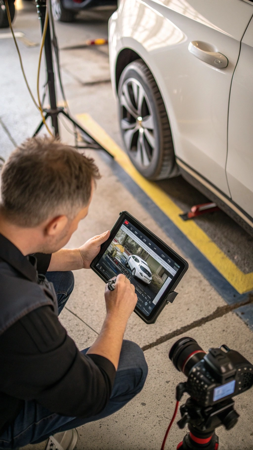 KFZ-Gutachter dokumentiert Unfallschaden in Berg am Laim mit professionellem Equipment