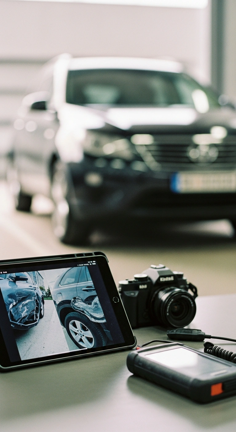 Professionelle Schadenaufnahme durch unabhängigen KFZ-Gutachter in München-Olympia