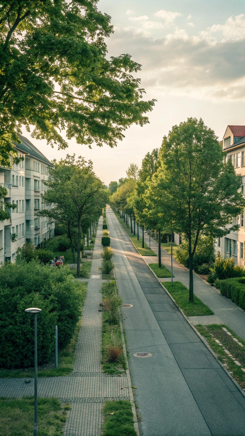 Ruhige Wohnstraße mit viel Grün im Münchner Stadtteil Olympia – Einsatzgebiet für KFZ-Gutachter vor Ort